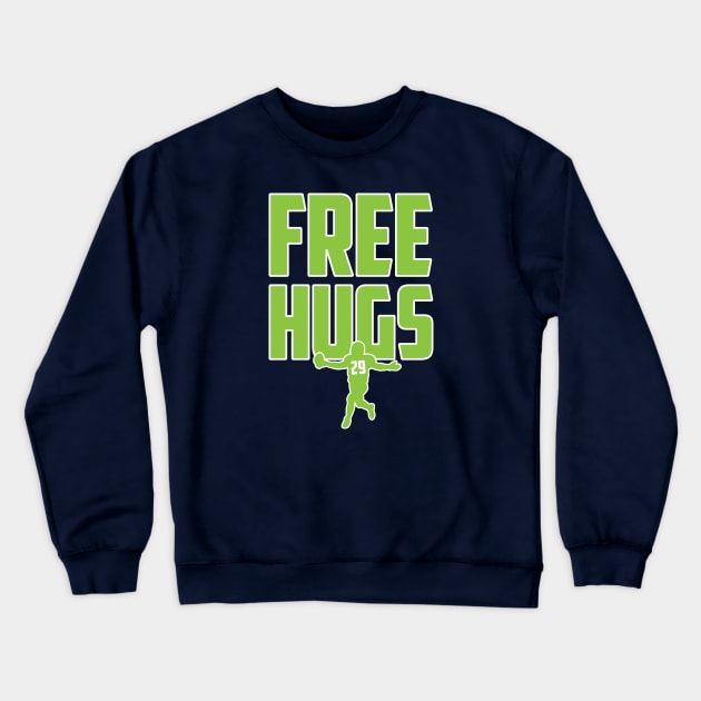 Hawks Free Hugs Crewneck Sweatshirt by futiledesigncompany